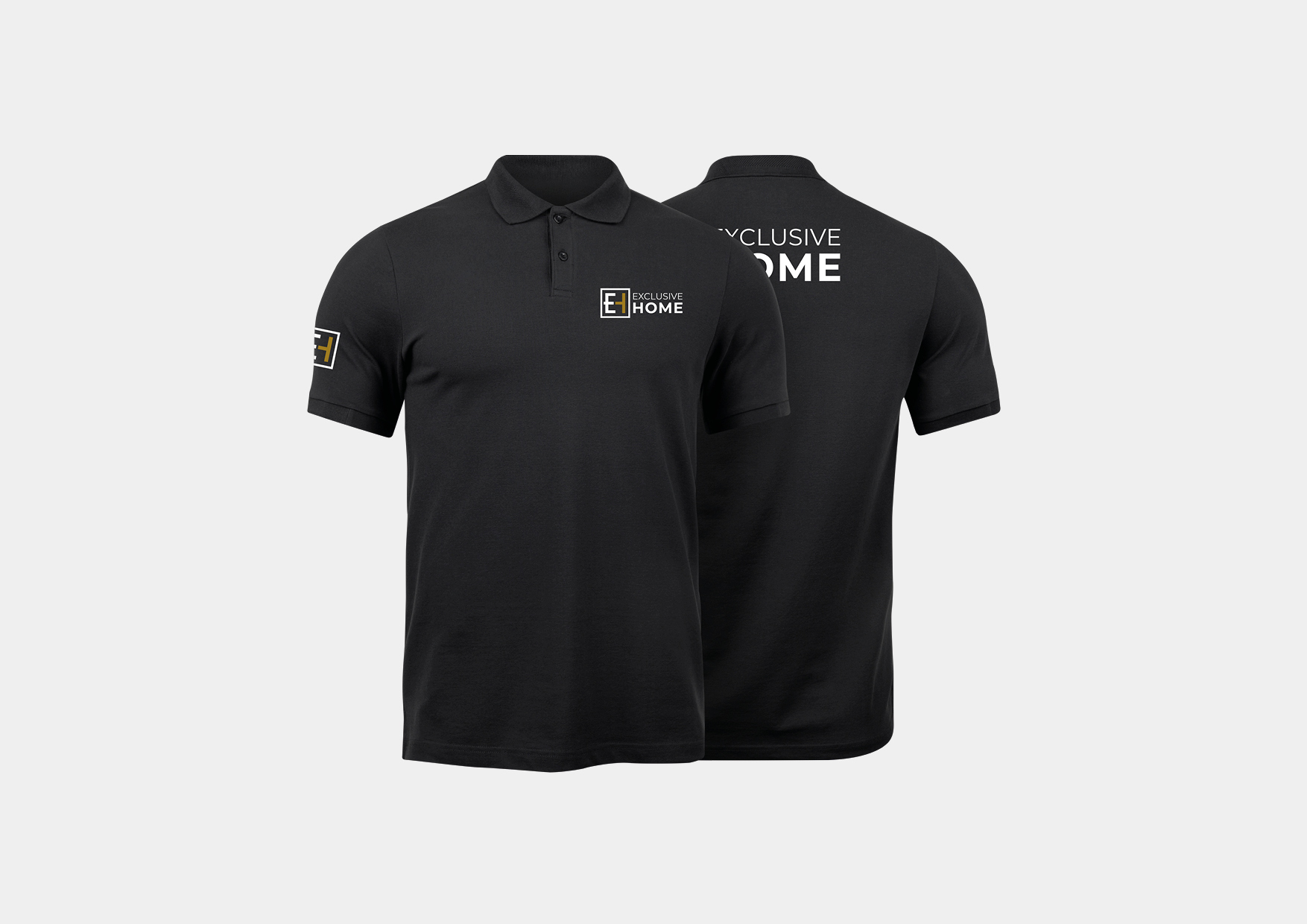 Poloshirts mit dem Logo von Exclusive Home