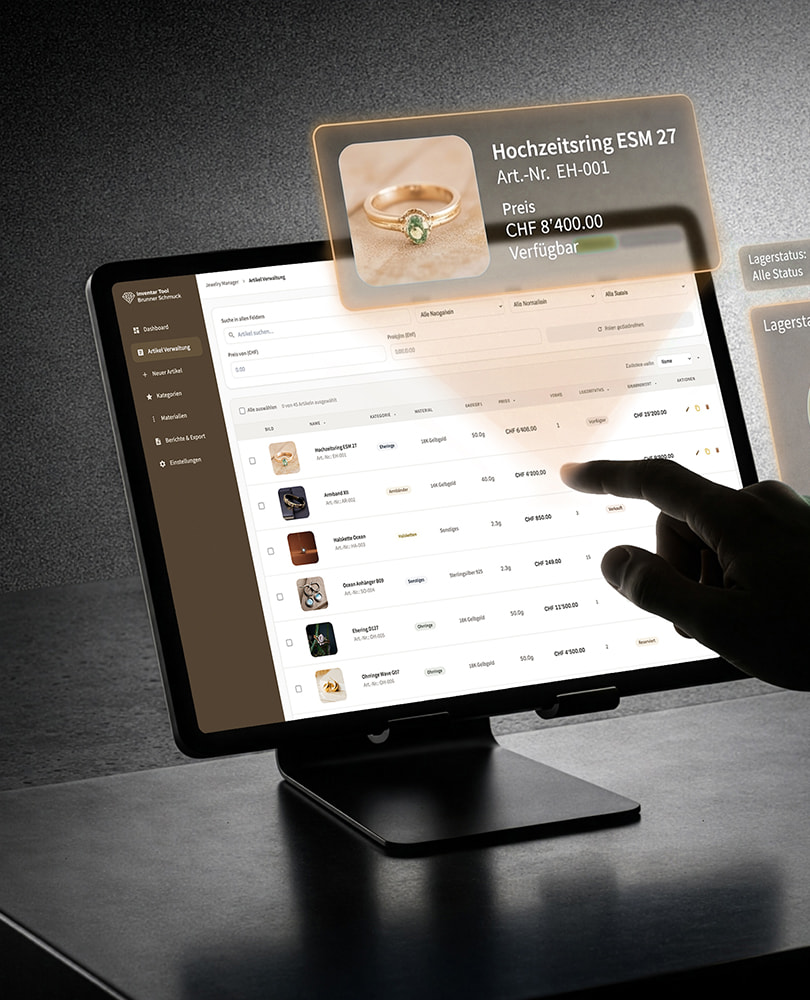 Individuelle Inventar-Software, entwickelt von Marte Media